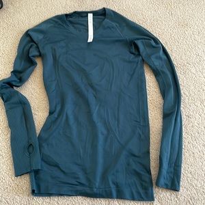 NWOT Lululemon Swiftly LS sz 6 teal green